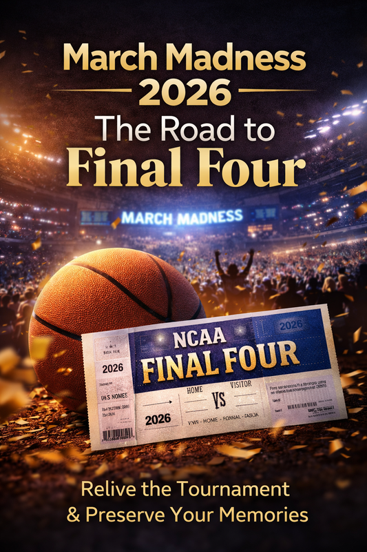 march madness final four custom ticket keepsake basketball memory