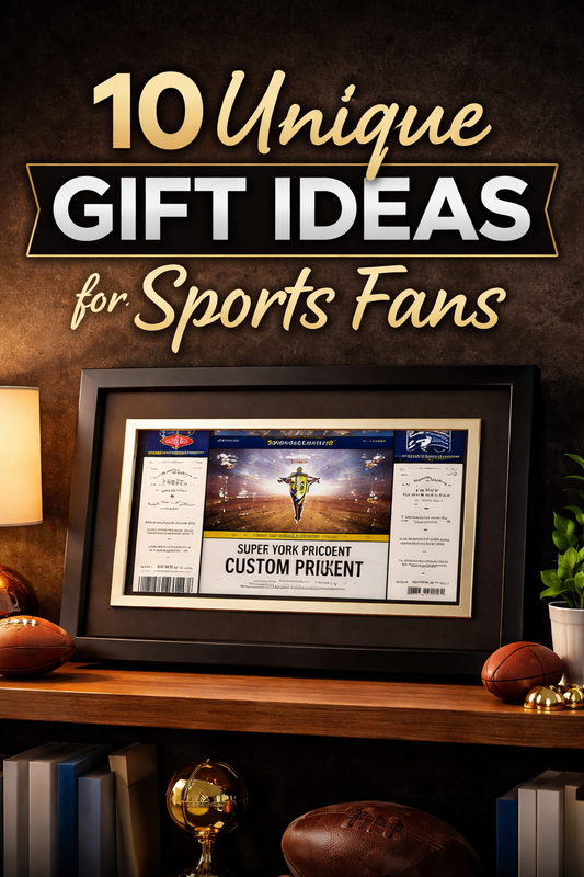 unique gift ideas for sports fans custom ticket keepsake