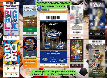 Custom Sports Game Souvenir Ticket