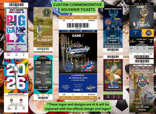 Custom Sports Game Souvenir Ticket – Personalized Sports Keepsake