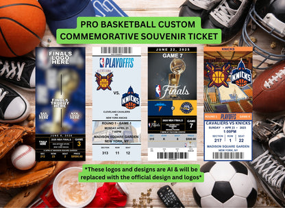 Custom Sports Game Souvenir Ticket