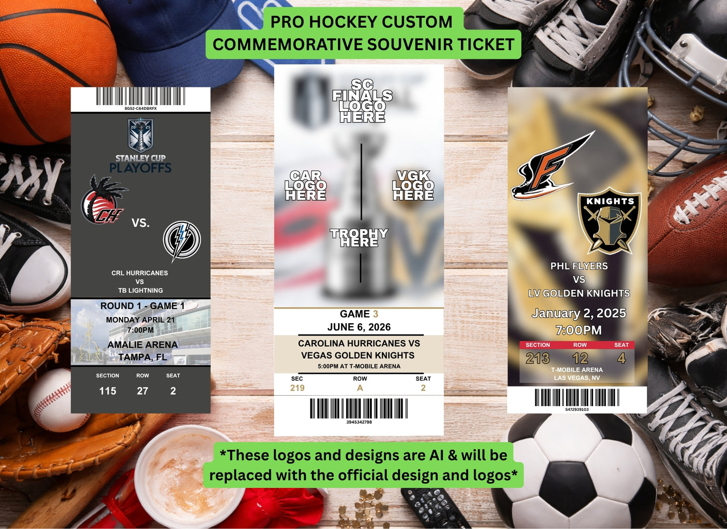 Custom Sports Game Souvenir Ticket